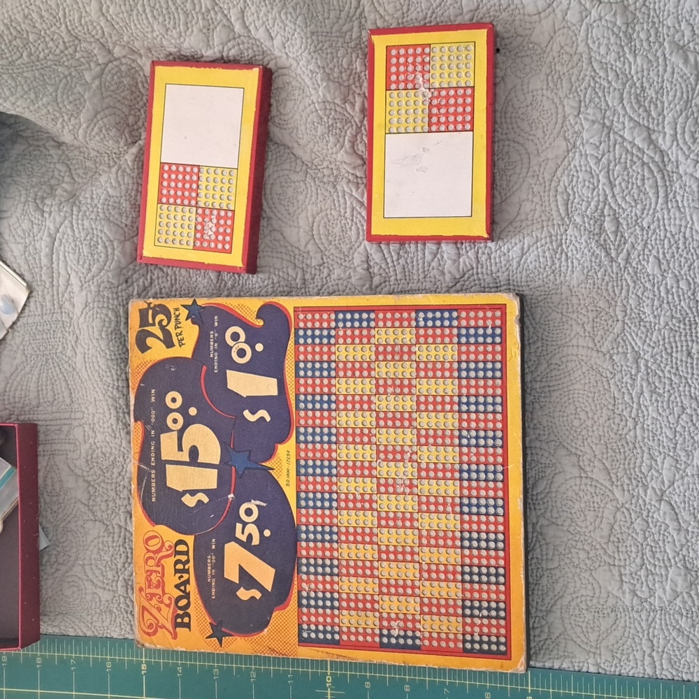 Group of three vintage punch tip boards